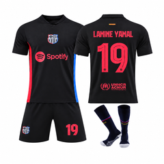 Fotbollsset Lamine Yamal #19 – Komplett Kit (borta tröja)-2