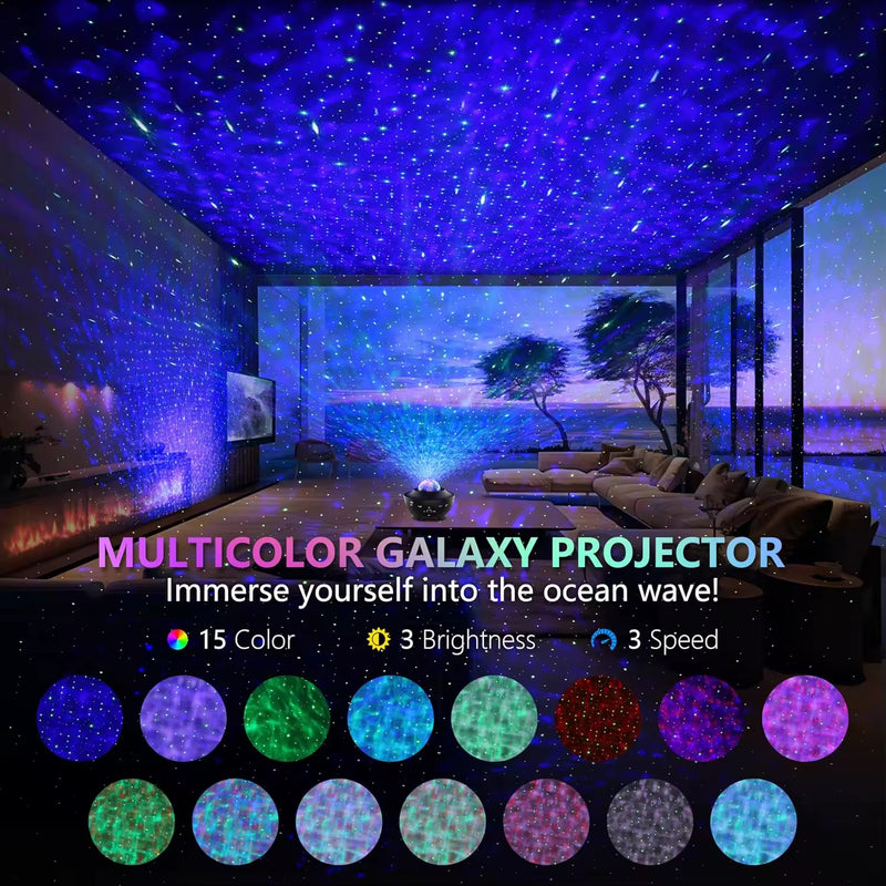 Galaxy Projektor LED – Stjärnhimmel Projektor med Bluetooth, App & Fjärrkontroll (15 Färger)-2