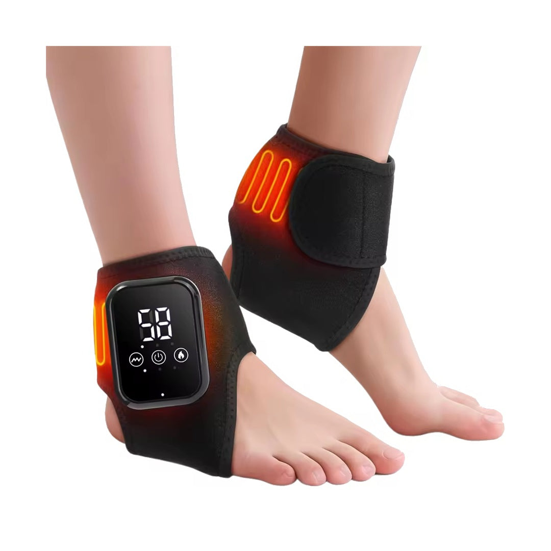 USB uppladdningsbar 3-i-1 elektrisk fotmassager med värme, 3 lägen och 5 nivåer