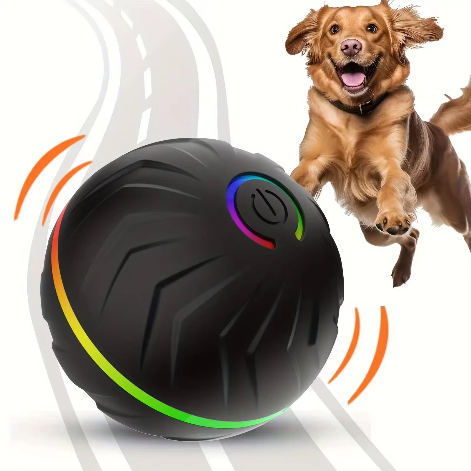 Interaktiv Hund Smart Boll Leksak, Interaktiv Katt Boll Leksak – Studsboll för Hundar, Tålig Lekboll för Aktiva Husdjur-1