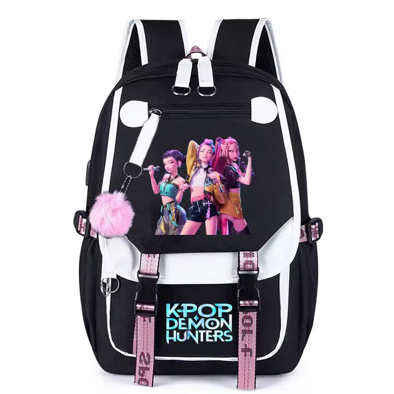 KPOP Demon Hunters Ryggsäck – Trendig Skolväska med Stil & Funktion-1