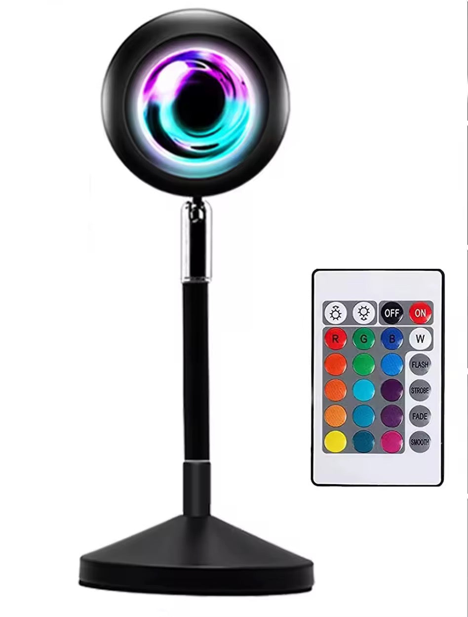 RGB Sunset Lamp – Färgstark Projektorlampa med Fjärrkontroll