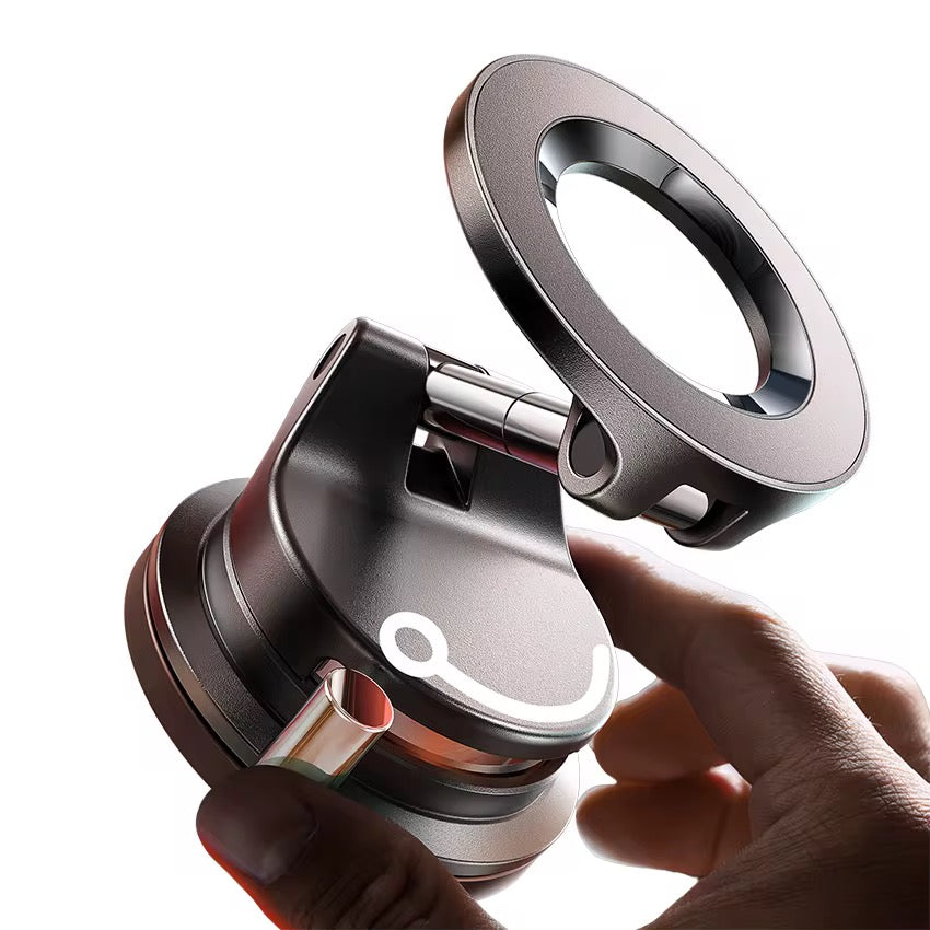 Magnetisk Mobilhållare med Sugpropp & 360° Rotation – Stark & Justerbar