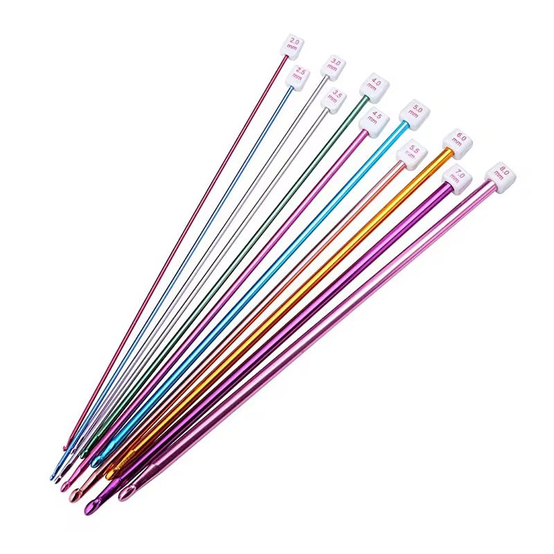 Virknålar Set – 12-Pack Aluminium (2.0–8.0 mm)