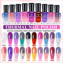 9-Pack Termiskt Nagellack – Färgskiftande Effekt med Temperatur-1