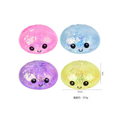 Dumpling Squishy Glitter Stressboll För Vuxna & Barn Mystery Box (Olika Färger)-2