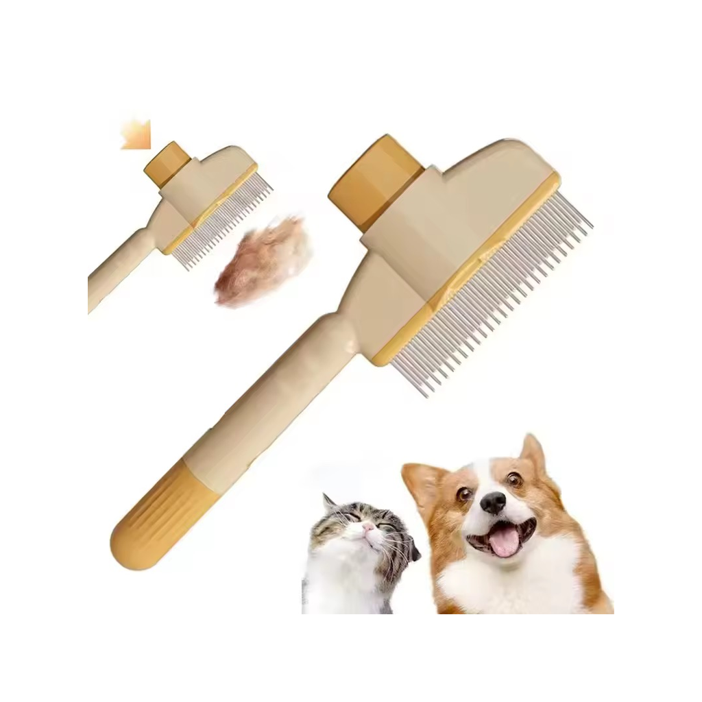Självrengörande husdjursborste – borste för hund och katt för enkel pälsvård