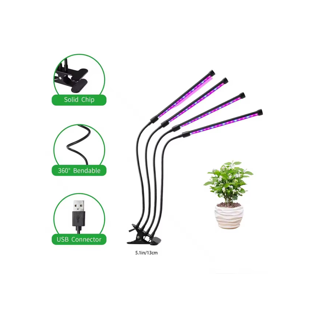 Växtlampa, 60 LED fullspektrum odlingslampa Växtljus Växtlampa 3 timers