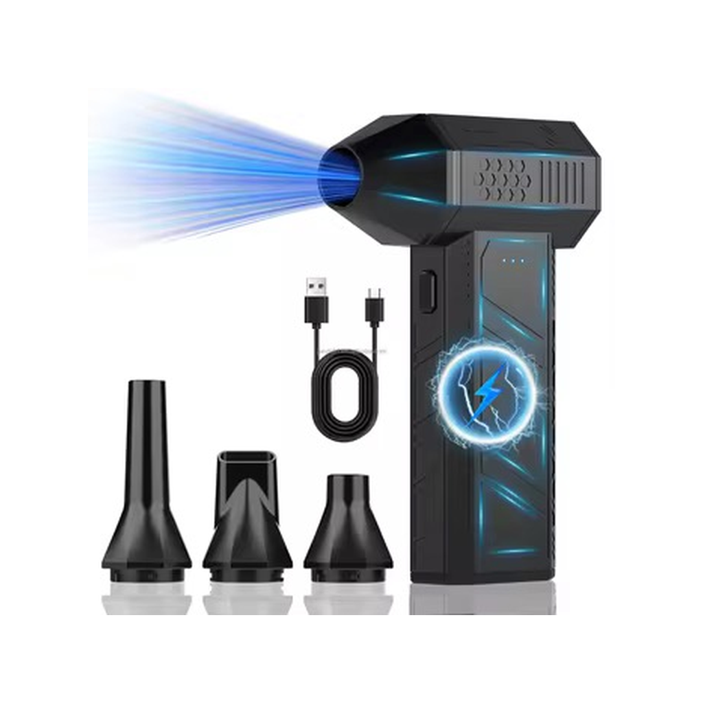 Trådlös Elektrisk Luftblåsare – Kraftfull Dammblåsare & Rengöringsverktyg (USB-C, Flera Munstycken)