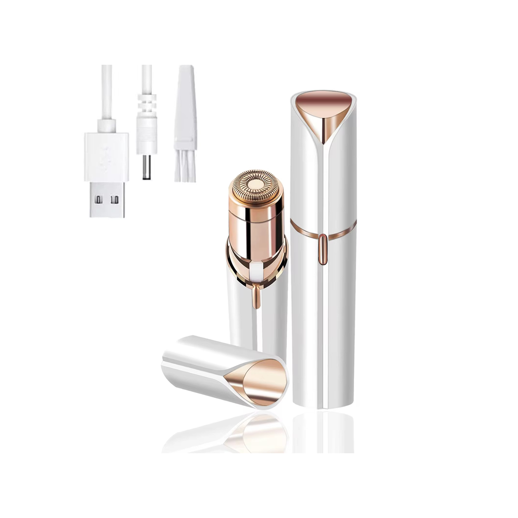 2-i-1 Elektrisk Ansiktstrimmer för Kvinnor – Precisionstrimmer & Rakapparat (Uppladdningsbar)