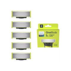 5-pack Philips OneBlade Ersättningsblad One Blade Pro Refiller för Män Ansikte och Kroppstrimmer-1