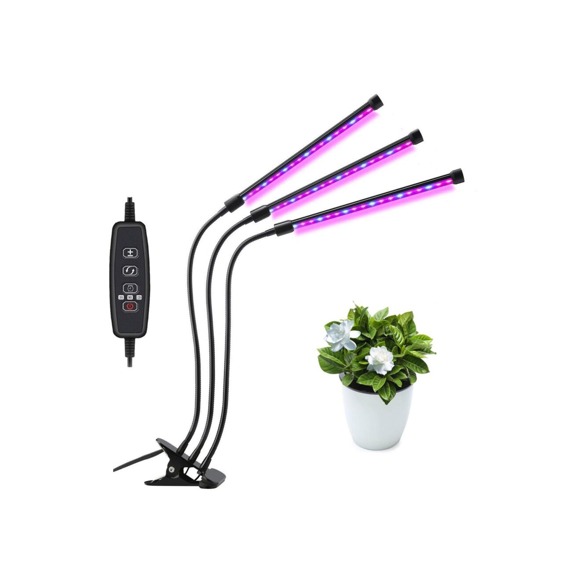 Växtlampa, 60 LED fullspektrum odlingslampa Växtljus Växtlampa 3 timers