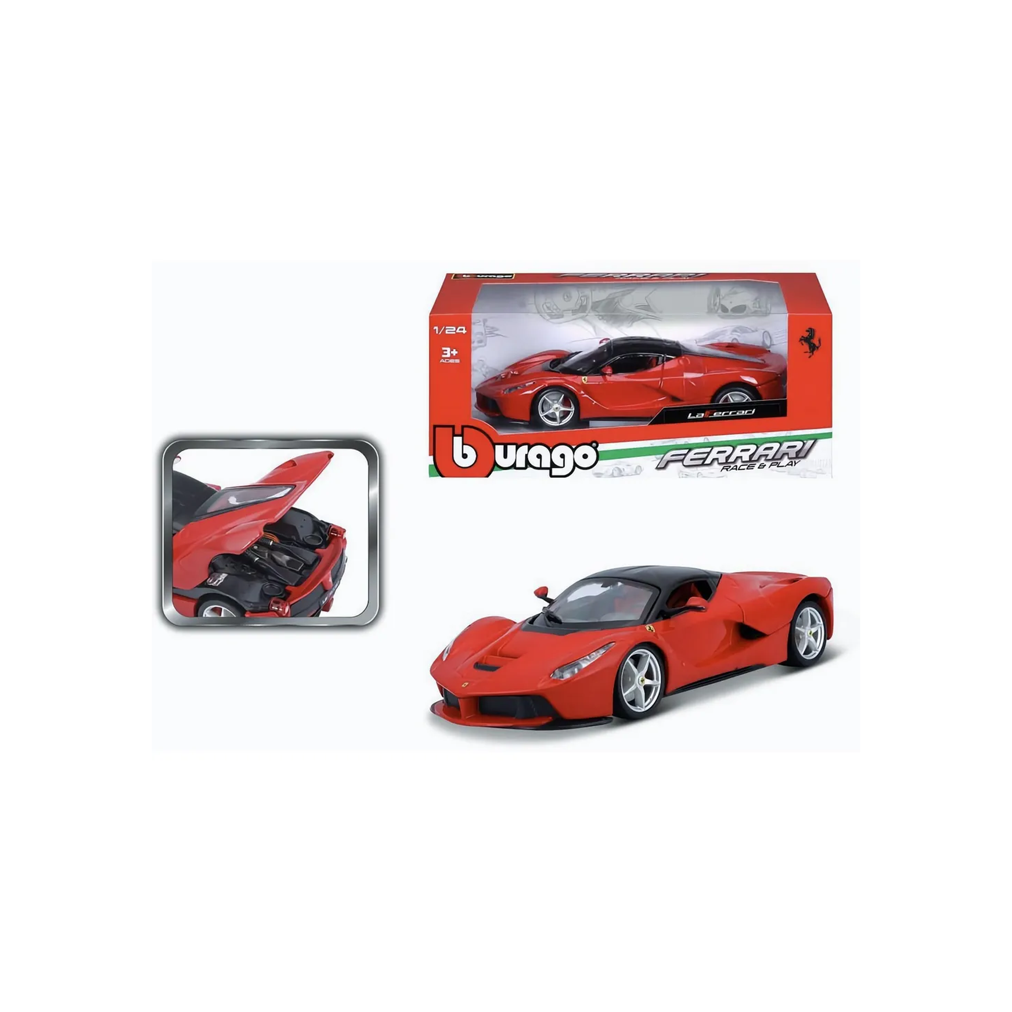 Ferrari LaFerrari - Röd - Bburago - 1:24